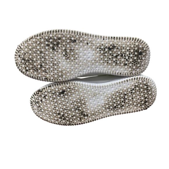 Memon Womens Size 11 White Faux Leather Basic Lace Up Platform Sneaker Shoes - Picture 7 of 7